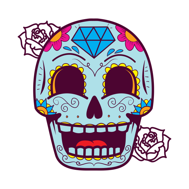 Flower Skull by superdupertees