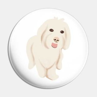 Cute Maltipoo Dog Pin