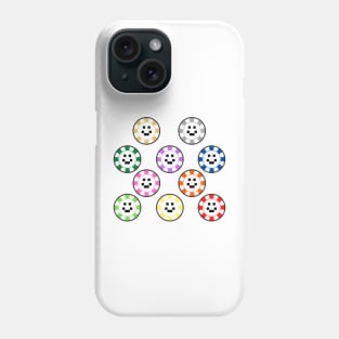 Casino Quackity casino chips of all colors collection Phone Case
