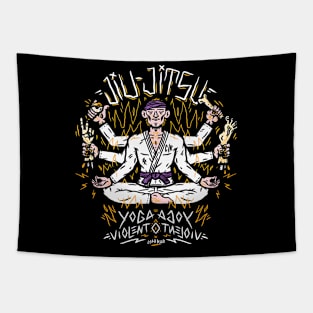 Yoga + Violencia = Jiu Jitsu (cinta violeta) Tapestry