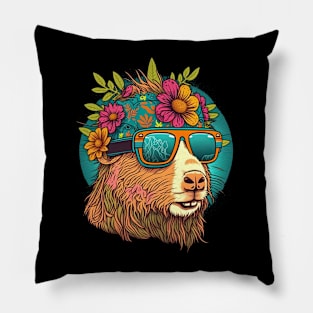 Capybara Hippie Pillow