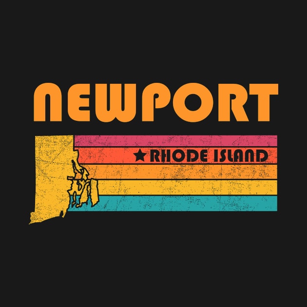 Newport Rhode Island Vintage Distressed Souvenir by NickDezArts