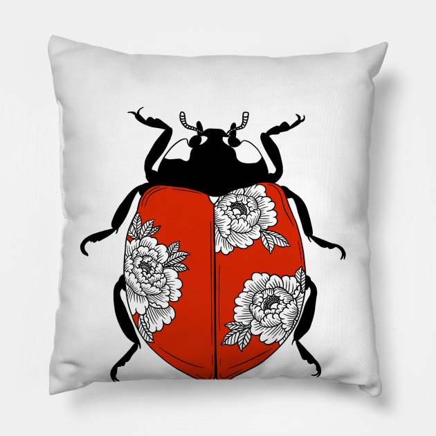 Ladybug Pillow by marissafv