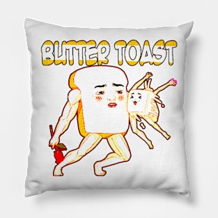 Butter toast retro Pillow