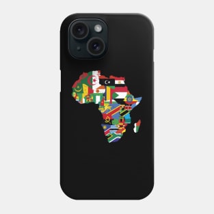 Vintage Africa Map with Flags Phone Case