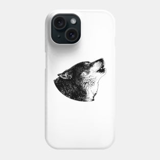 Wolf howling at the moon Phone Case