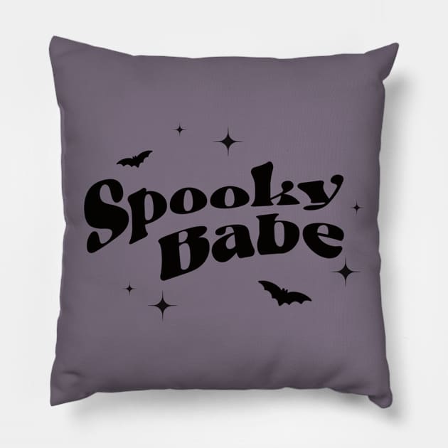 Spooky Babe Bats Pillow by beccaxgonzalez