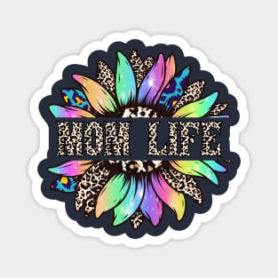 Mom life leopard flower Magnet