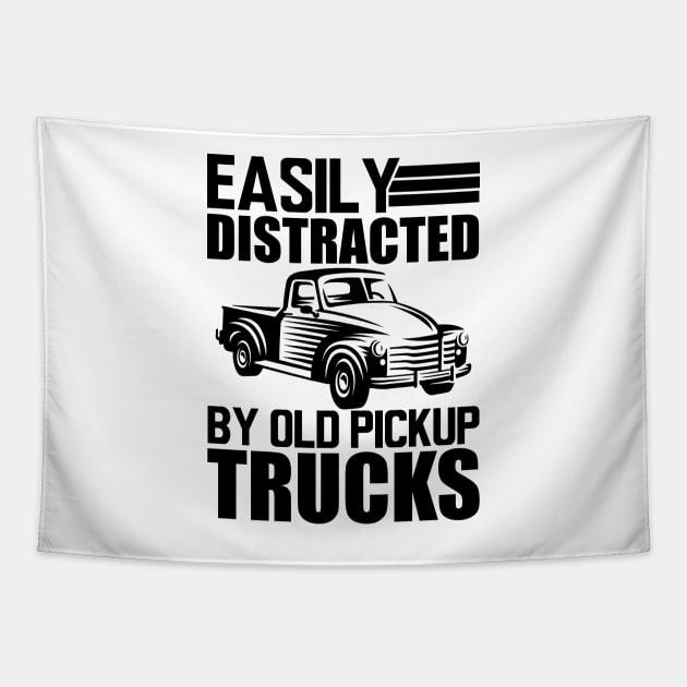 Old pickup truck - Easily distracted by old pickup trucks Tapestry by KC Happy Shop