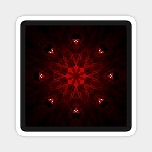 Ominous Red Kaleidoscope pattern (Seamless) 7 Magnet