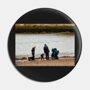 Dog walkers in Whitby Pin