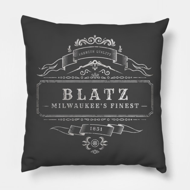 Blatz Beer Milwaukee Vintage Pillow by Sultanjatimulyo exe