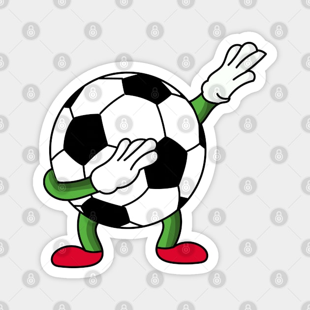 Dabbing soccer Ball Magnet by Full Moon