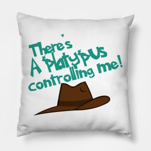 Platypus Controlling Me Pillow