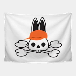 Bunny, skull, bones, horror, pirate, Halloween, rabbit, skulls Tapestry