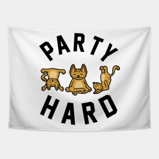 Party Hard Funny Yoga Tapestry