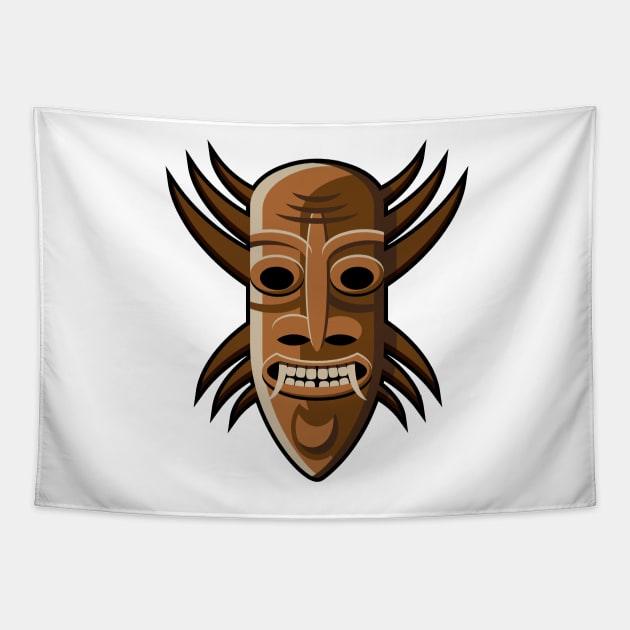 Mask - Costa Rica Tapestry by krzykostrowski