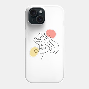 Empowered Woman face line art Phone Case