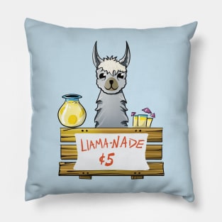 Cute llama selling lemonade, err, llama-nade Pillow