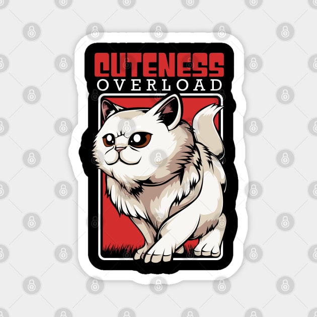 Persian Cat - Cuteness Overload - Cute Kawaii Cat Magnet by Lumio Gifts