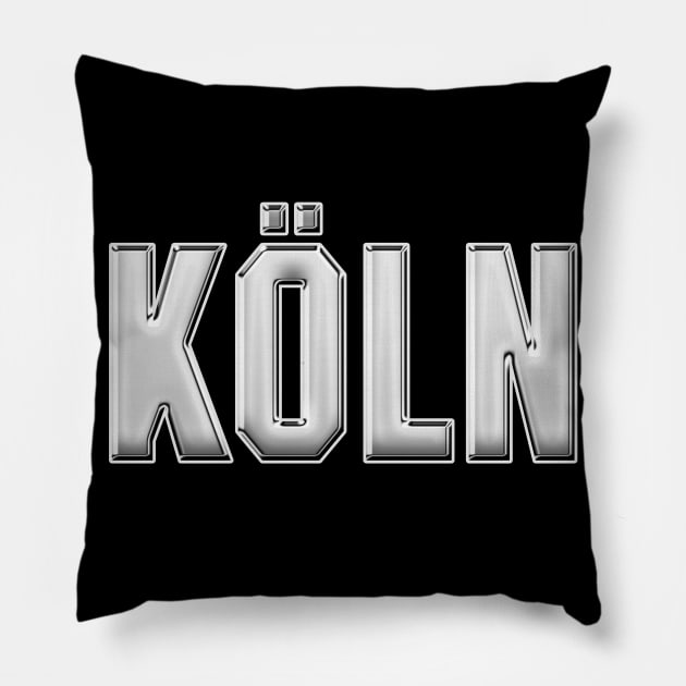 Köln Stadt Retro Kölner Schriftzug Ruhrgebiet Pillow by Foxxy Merch