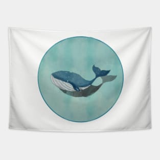 Whale in the water Tapestry