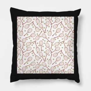 pattern "tennis racket with tennis ball" Pillow