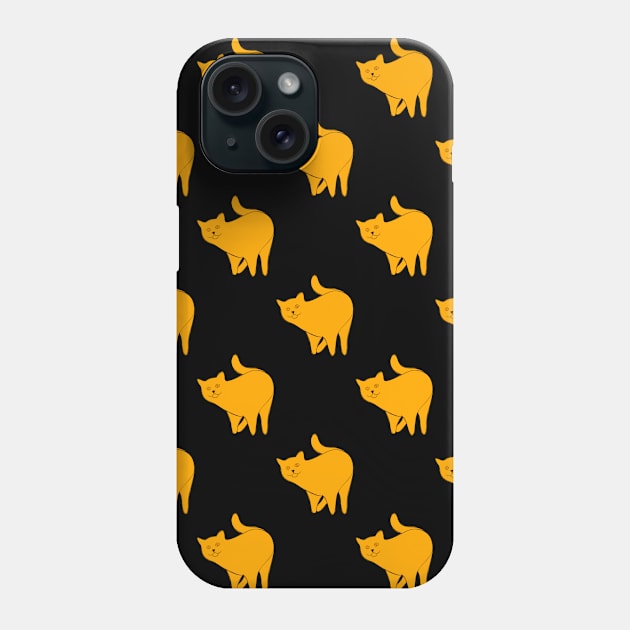 Cute Yellow Cat Pattern Phone Case by DrawingEggen