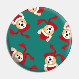 Corgi Xmas Pin