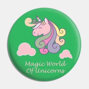 Magic World of unicorns Pin