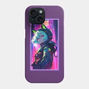 Anime Sci-Fi Cat Girl | Quality Anime Girl Artwork | Manga Girl Anime Art Phone Case