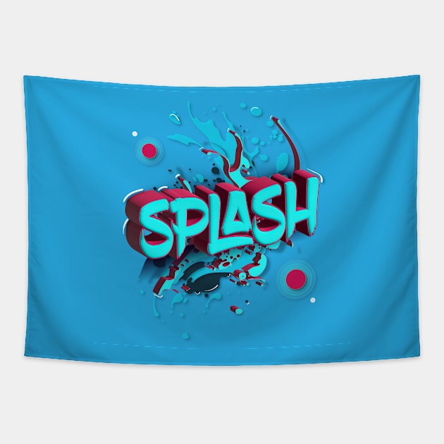 Square SPLASH Tapestry by euiarts