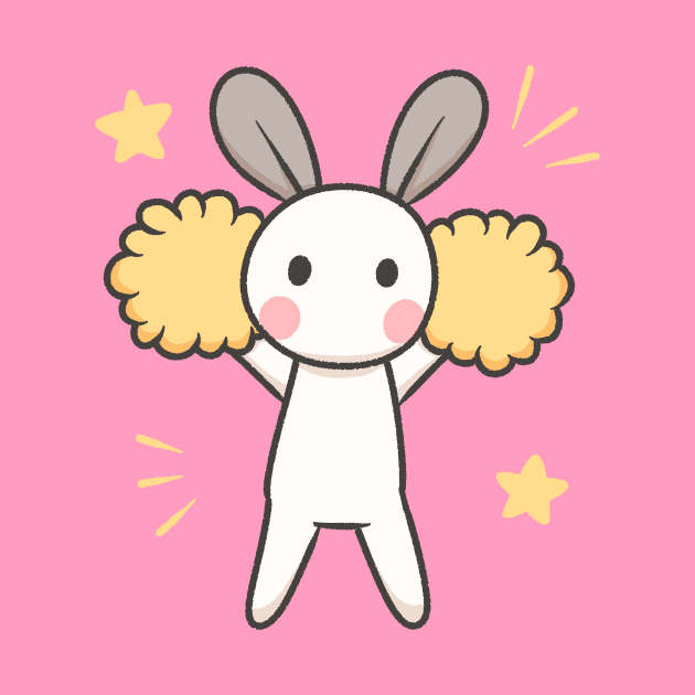 Cheering doodle bunny by KammyBale