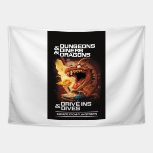 Dungeons & Diners & Dragons & Drive-Ins & Dives Escape From Flavortown Tapestry