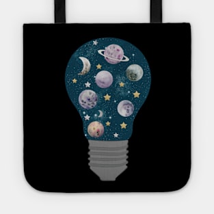 Galaxy Light Bulb Tote