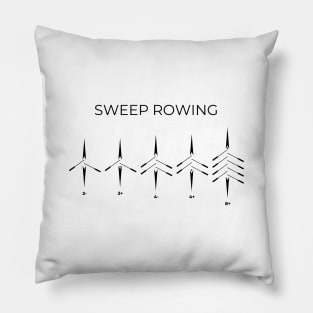 Sweep rowing aesthetic design Pillow