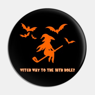 Halloween Golf Witch Way To The 18th Hole? Pin