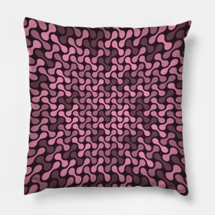 Warped Metaballs Pattern (Rose Gold) Pillow