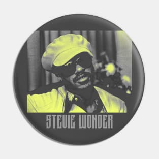 Stevie Wonder Retro Grey Pin