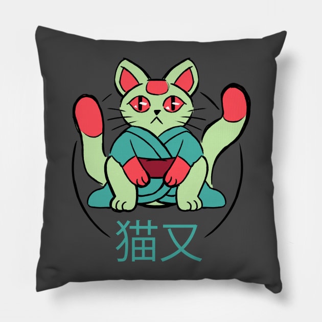 Bakeneko COLOR ver. Pillow by Pikipouet