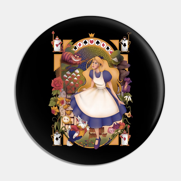 Wonderland Nouveau Pin by NakaCooper