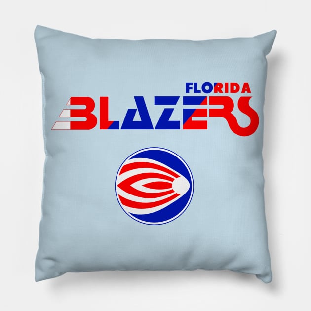 Defunct Florida Blazers WFL Football Pillow by LocalZonly