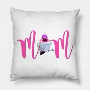 MOM - Pink Hummingbird Photo Pillow