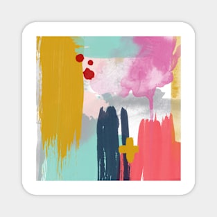 Abstract Brush Strokes Magnet