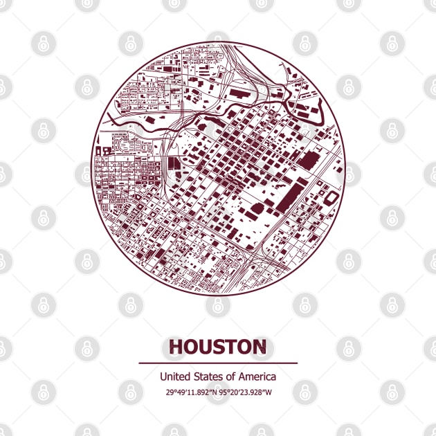 Houston city map coordinates by SerenityByAlex