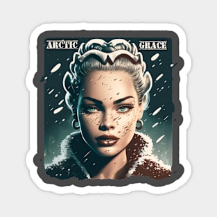 Arctic Grace: Retro Stamp Edition Magnet