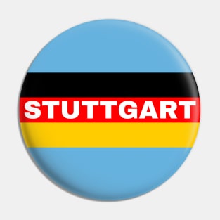 Stuttgart City in German Flag Pin