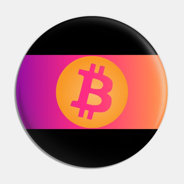 Bitcoin colorful logo Pin by Teebee