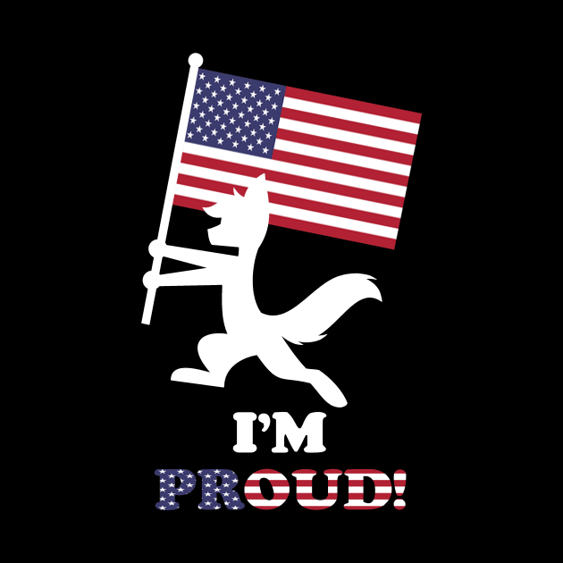 "I'M PROUD" Furry American Flag by ShiOkami