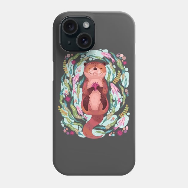 Otter Meditating 4 Phone Case by MichelleScribbles